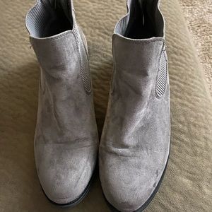 Gray booties